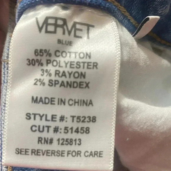 Vervet Casa Bella Distressed Raw Hem Jeans Size 26 - Picture 6 of 6